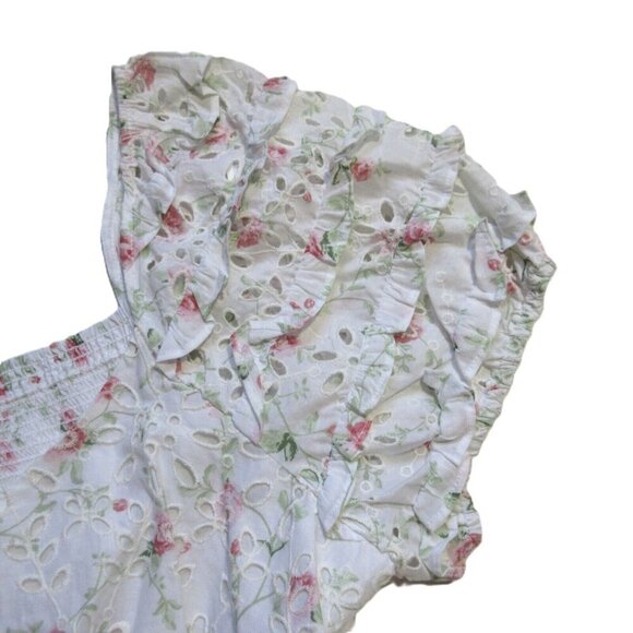 NWT LoveShackFancy x Target Clementine in White Floral Eyelet Midi Dress 16 - Picture 4 of 6